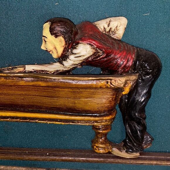 Vintage 1970s Billiard Pool Ball Wooden Coat Rack/ Shelf Wall Display 37x13x12 - Picture 6 of 11